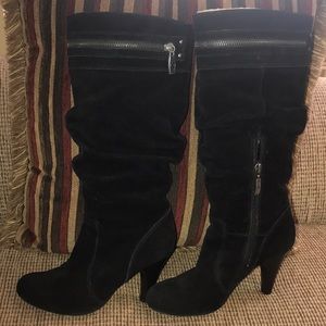 Guess black suade boots